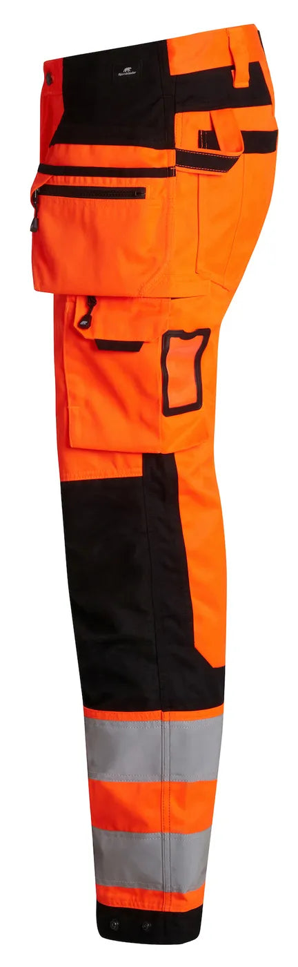 HÅNDVERKSBUKSE NEO 263-2 STRETCHPANEL KL.2 ORANGE/SVART
