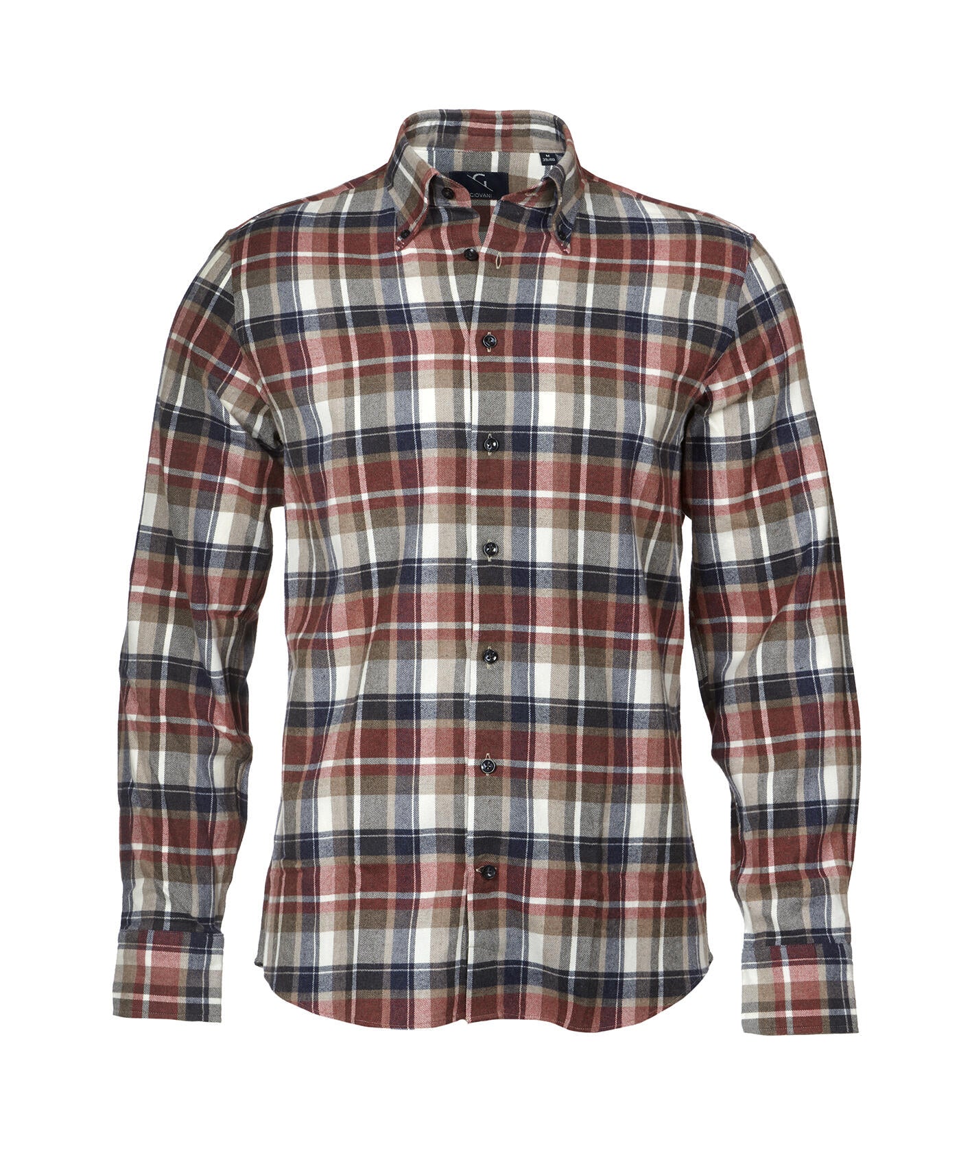 Fabian Flanell Skjorte MultiRed Front Profil Fabian Flanell Skjorte MultiRed Front Profil