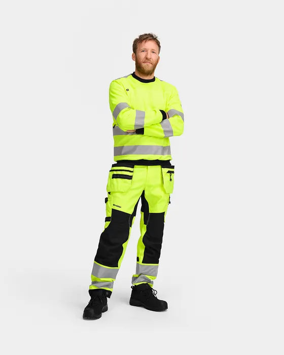 HÅNDVERKSBUKSE NEO 263-2 STRETCHPANEL KL.2 GUL/SVART