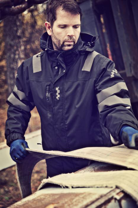 Univern Protec m/avtakbart Fôr Svart Vinterjakke