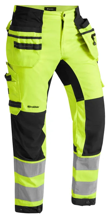 HÅNDVERKSBUKSE NEO 263-2 STRETCHPANEL KL.2 GUL/SVART