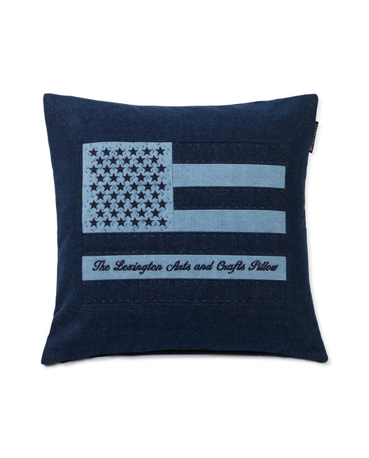 LX10004004  Lexington Denim Arts & Crafts Cotton Pillow Cover
